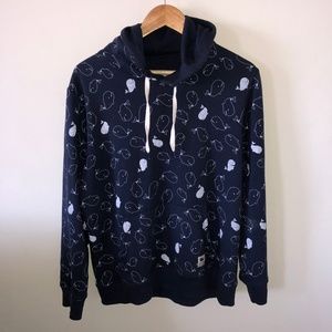 Fat Animal Whale Print Hoodie Japanese